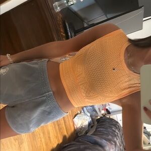 Babaton Peach Textured Top